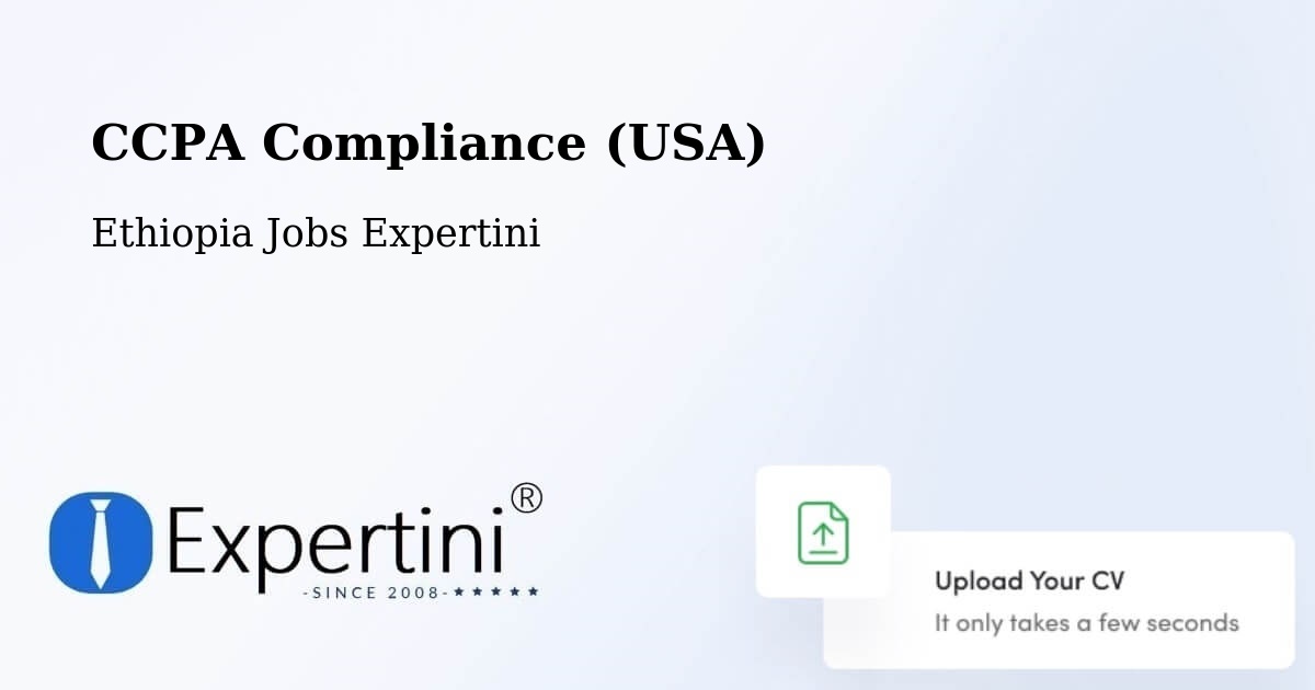CCPA Privacy Rights & Compliance Notice – Bonga - Ethiopia Jobs Expertini