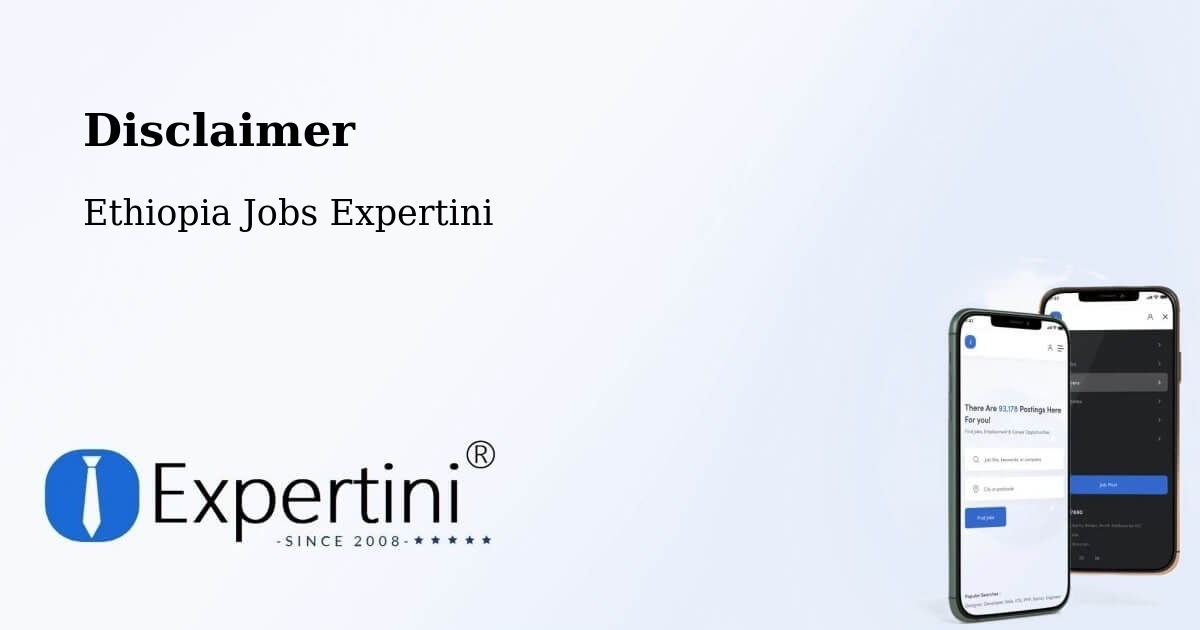 Disclaimer – Bonga - Ethiopia Jobs Expertini